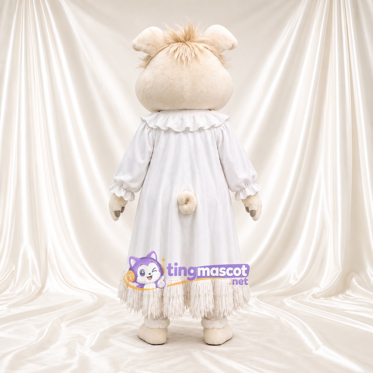 Costume de mascotte Cochon – blanc – Robe (blanc) Costume de mascotte Cochon – blanc – Robe (blanc)