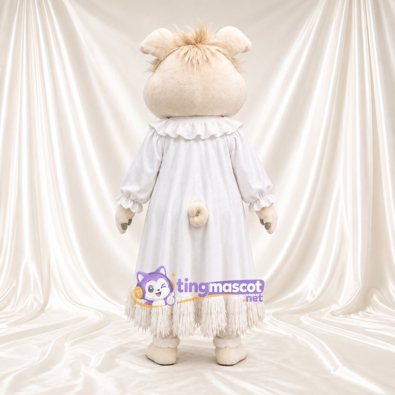 Costume de mascotte Cochon – blanc – Robe (blanc) Costume de mascotte Cochon – blanc – Robe (blanc)