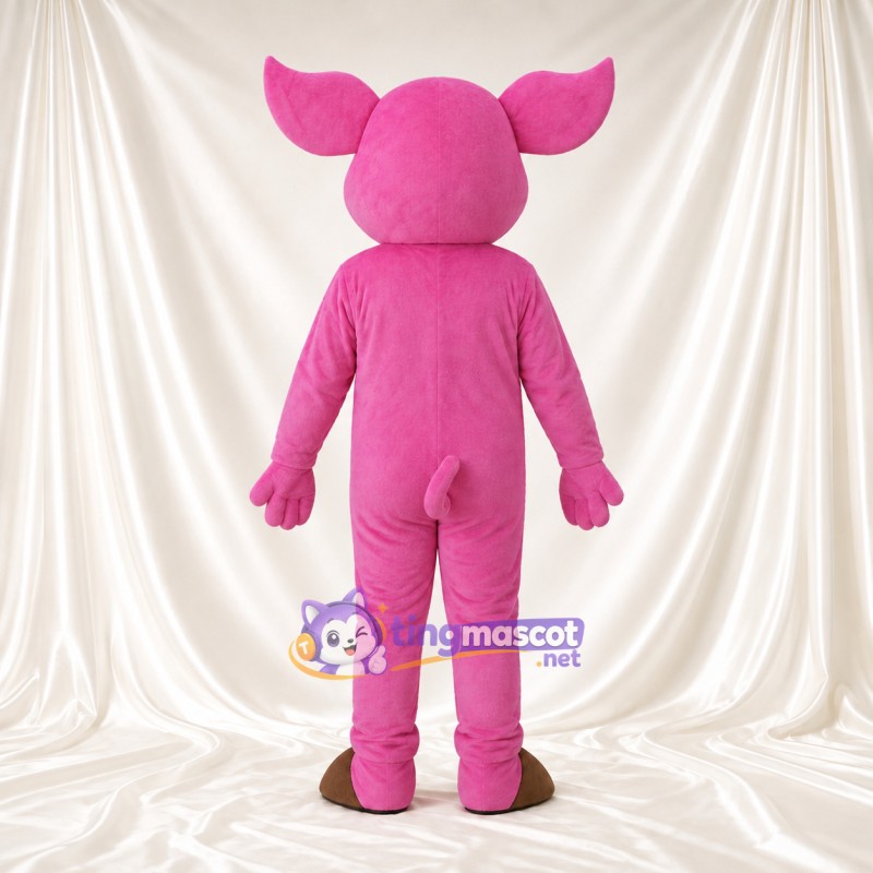 Costume de mascotte Cochon – rose vif – Ventre (blanc) Costume de mascotte Cochon – rose vif – Ventre (blanc)