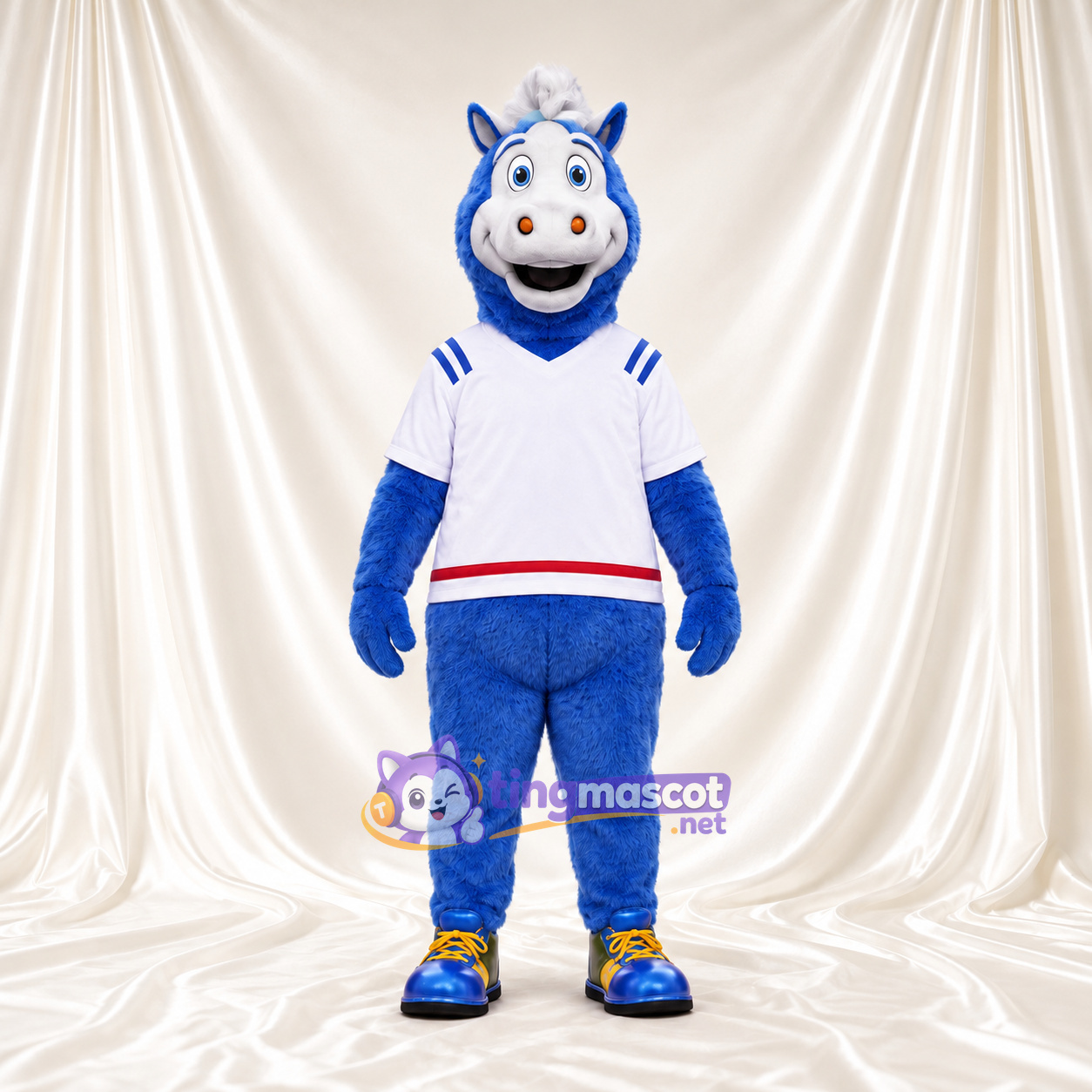 Costume de mascotte Cheval – bleu – Chemise Costume de mascotte Cheval – bleu – Chemise