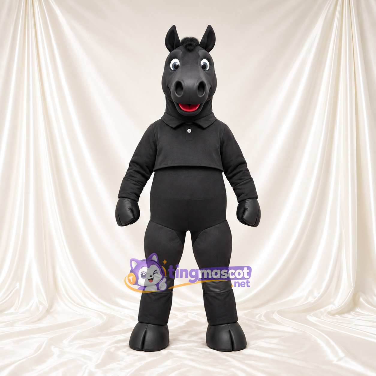 Costume de mascotte Cheval – gris – Survêtement (gris) Costume de mascotte Cheval – gris – Survêtement (gris)