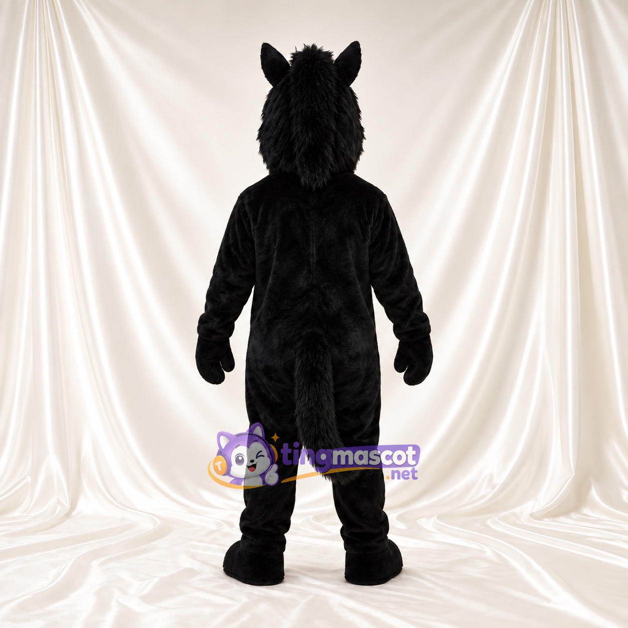 Black Horse Mascot Costume - Black Mane and Toothy Grin Black Horse Mascot Costume - Black Mane and Toothy Grin