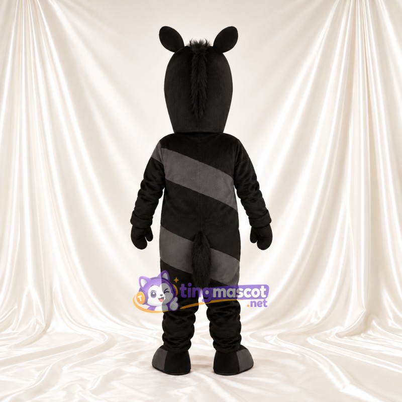 Costume de mascotte Cheval – noir – Rayures Costume de mascotte Cheval – noir – Rayures