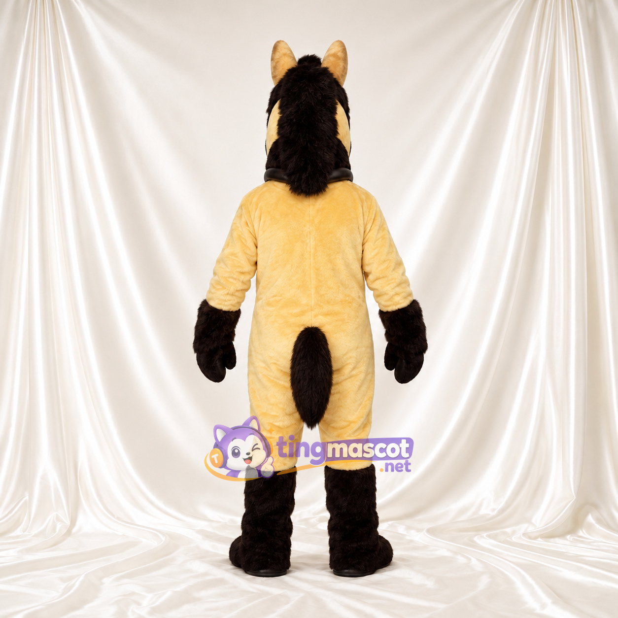 Costume de mascotte Cheval – jaune / noir Costume de mascotte Cheval – jaune / noir