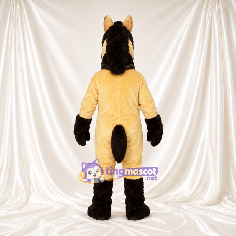 Costume de mascotte Cheval – jaune / noir Costume de mascotte Cheval – jaune / noir