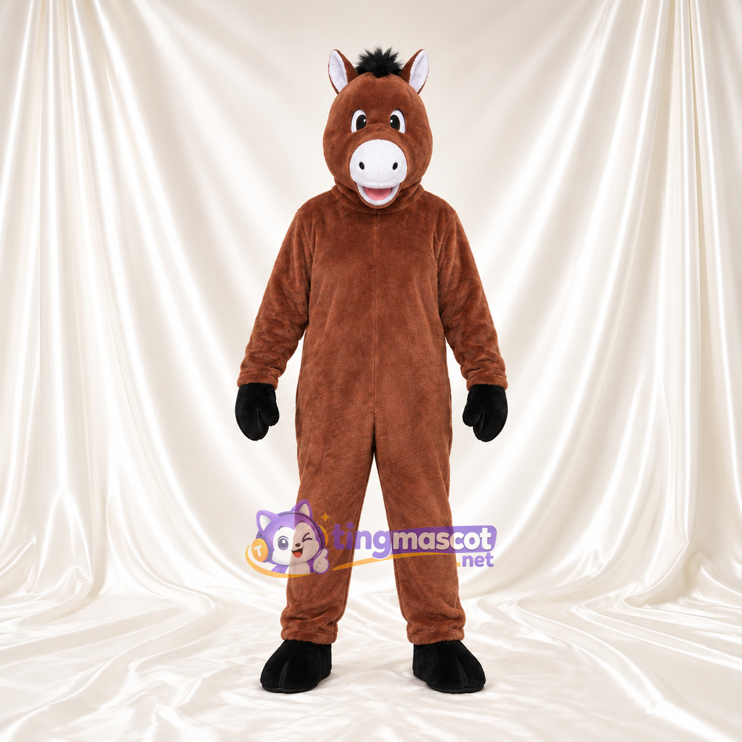 Costume de mascotte Cheval – brun rouge