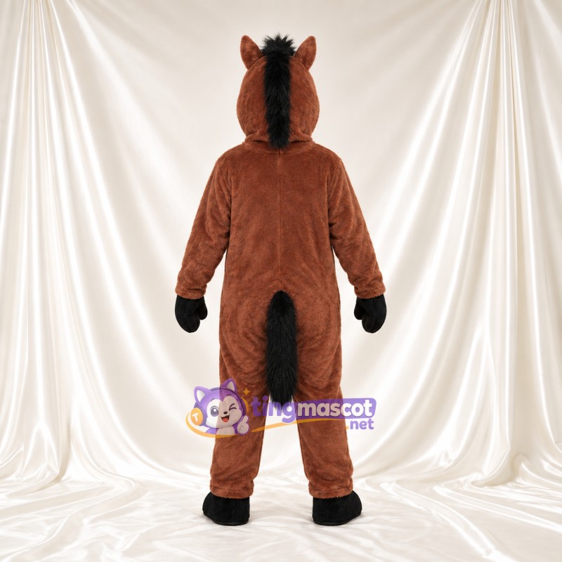 Costume de mascotte Cheval – brun rouge