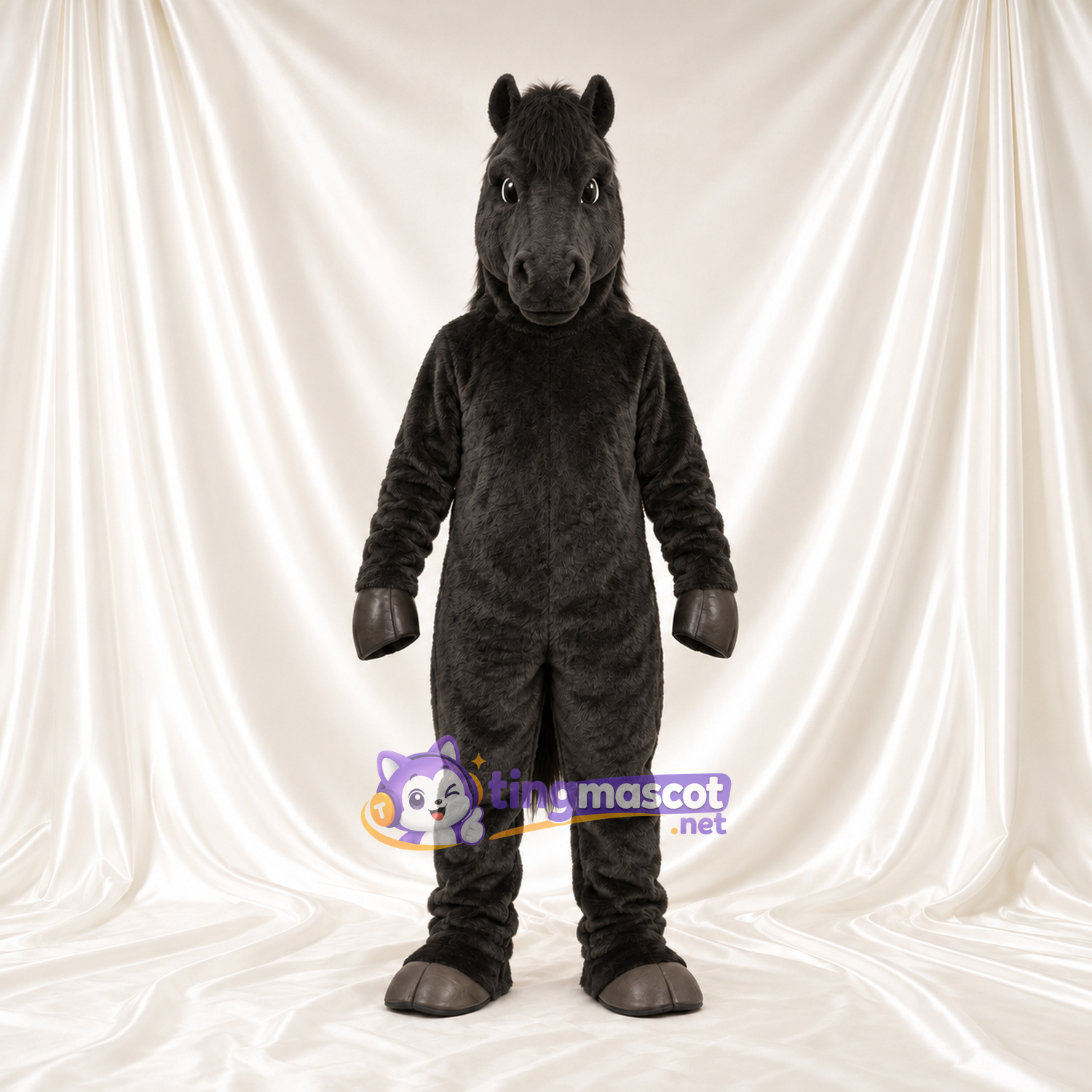 Costume de mascotte Cheval – gris foncé Costume de mascotte Cheval – gris foncé