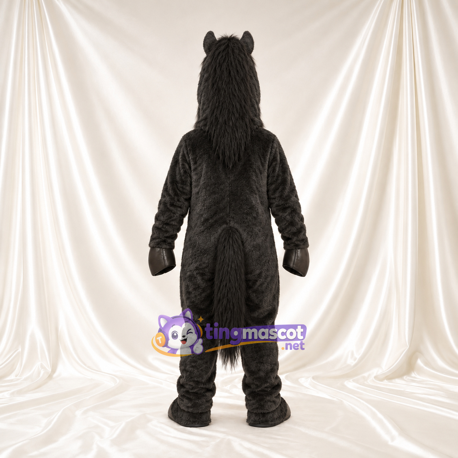 Costume de mascotte Cheval – gris foncé Costume de mascotte Cheval – gris foncé