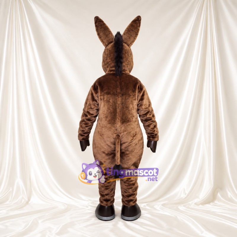 Costume de mascotte Âne – marron – Crinière (noir); Sabots (noir) Costume de mascotte Âne – marron – Crinière (noir); Sabots (noir)