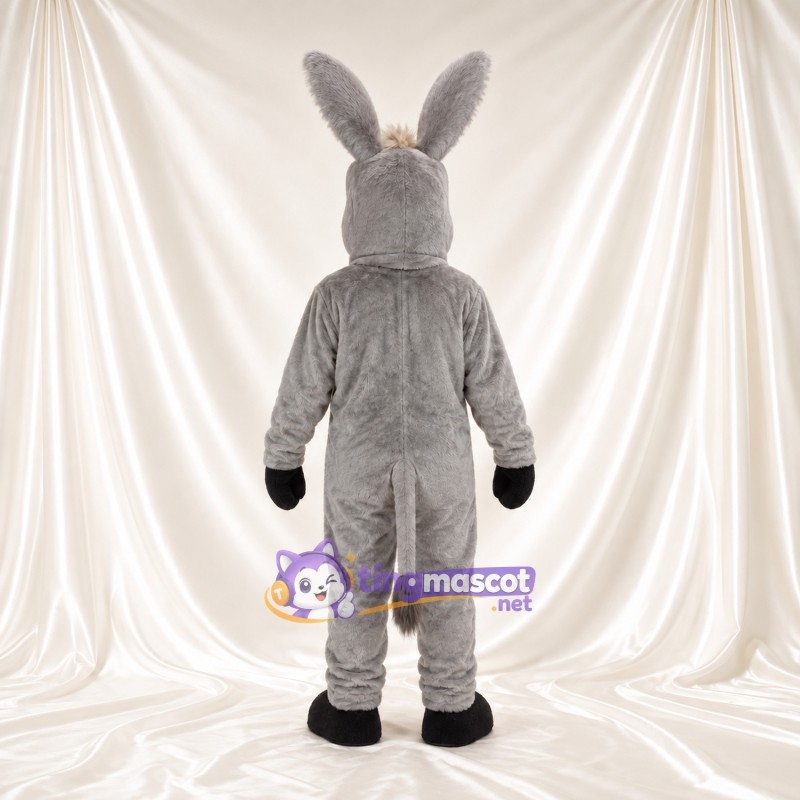 Costume de mascotte Âne – gris – Museau (blanc) Costume de mascotte Âne – gris – Museau (blanc)