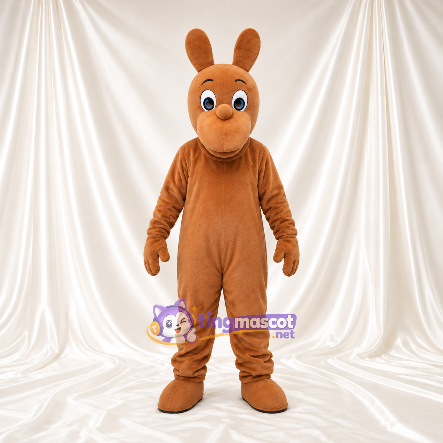 Costume de mascotte Kangourou – marron – Longues oreilles Costume de mascotte Kangourou – marron – Longues oreilles