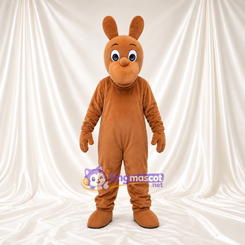 Costume de mascotte Kangourou – marron – Longues oreilles Costume de mascotte Kangourou – marron – Longues oreilles