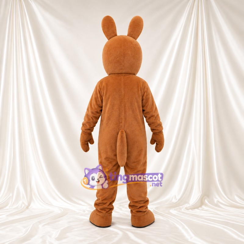 Costume de mascotte Kangourou – marron – Longues oreilles Costume de mascotte Kangourou – marron – Longues oreilles