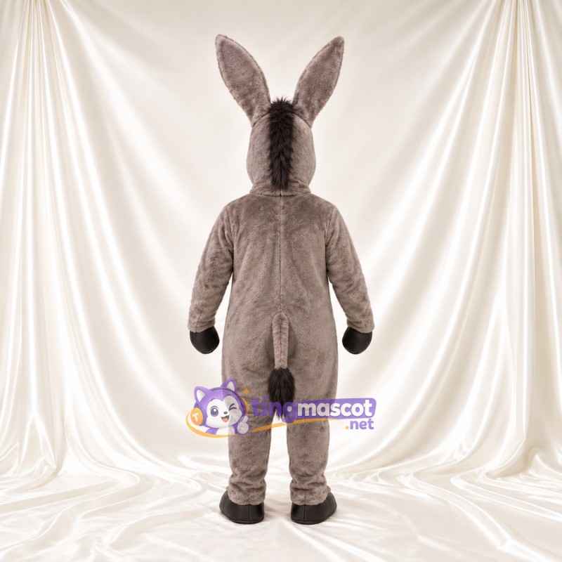 Costume de mascotte Âne – gris – Intérieur des oreilles (rose); Museau (rose) Costume de mascotte Âne – gris – Intérieur des oreilles (rose); Museau (rose)