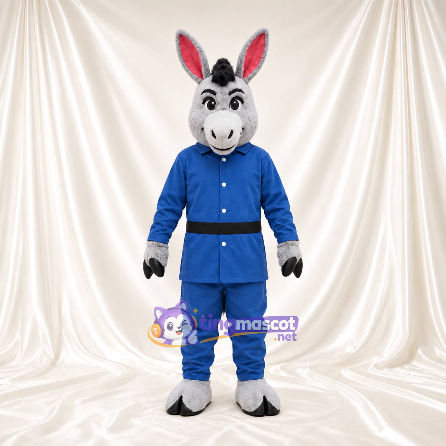 Costume de mascotte Âne – gris – Costume (bleu) Costume de mascotte Âne – gris – Costume (bleu)