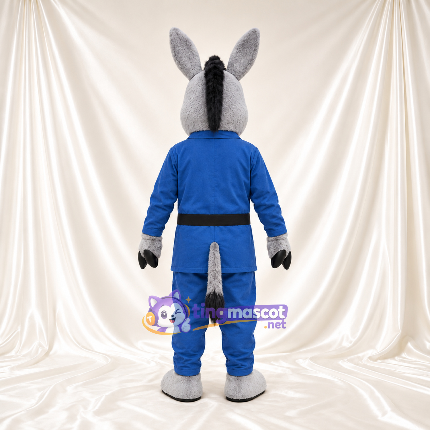 Costume de mascotte Âne – gris – Costume (bleu) Costume de mascotte Âne – gris – Costume (bleu)