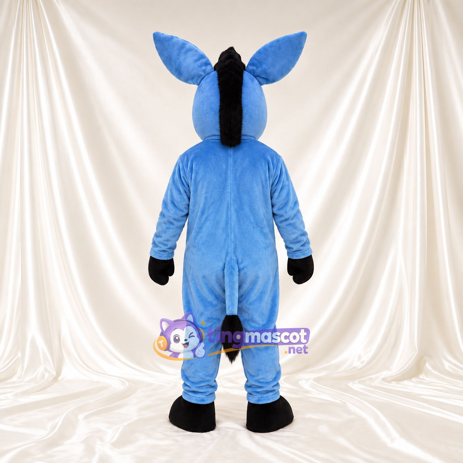 Blue Donkey Mascot Costume - White Belly Blue Donkey Mascot Costume - White Belly