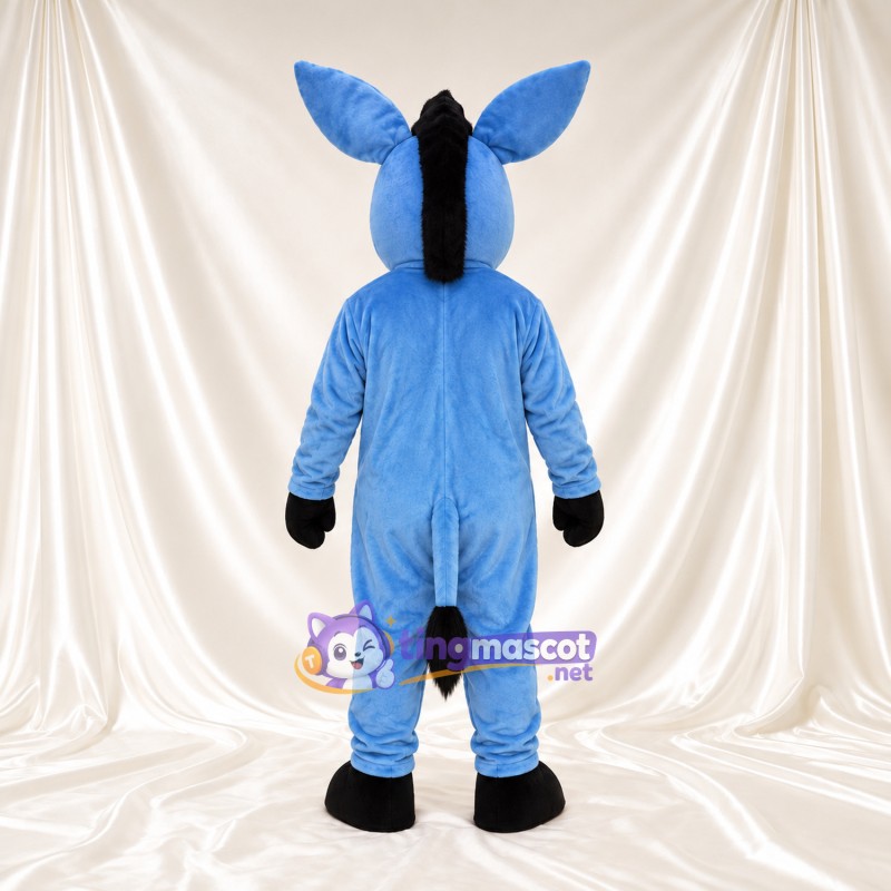 Blue Donkey Mascot Costume - White Belly Blue Donkey Mascot Costume - White Belly