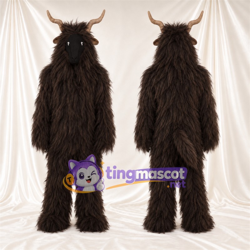 Costume de mascotte Chèvre – marron – Fourrure hirsute