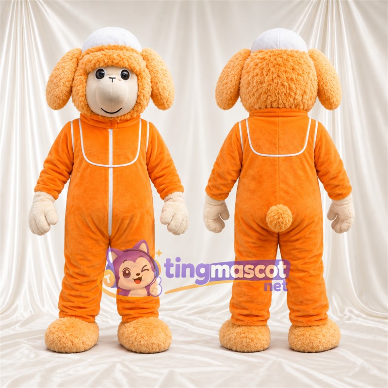 Costume de mascotte Mouton – orange – Combinaison (orange)