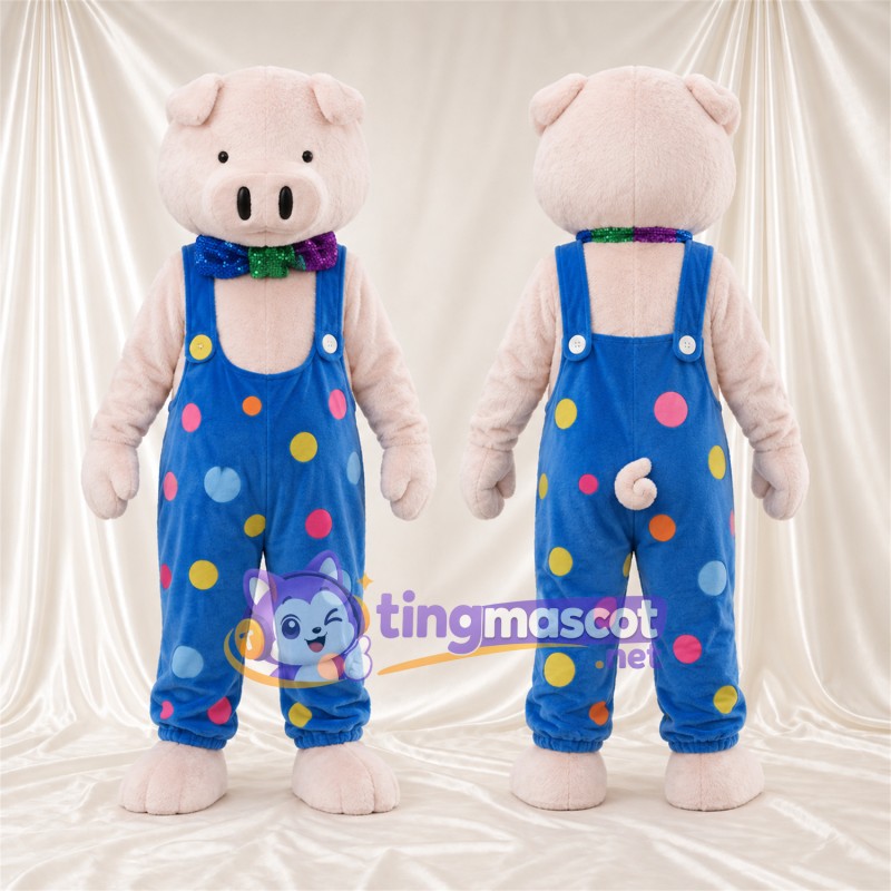 Maskottchenkostüm Schwein – hellrosa – Latzhose