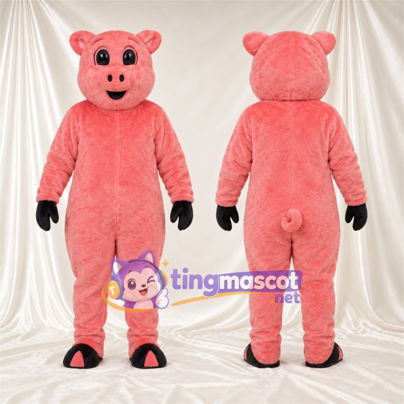 Maskottchenkostüm Schwein – korallrosa