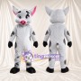 Black and White Pig Mascot Costume - Black Gloves and Pink Nose