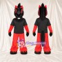 Black and Red Dragon Mascot Costume - Black Shirt