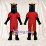 Black and Red Horse Mascot Costume - Red Shirt and Shorts