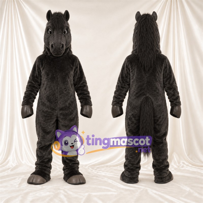 Costume de mascotte Cheval – gris foncé