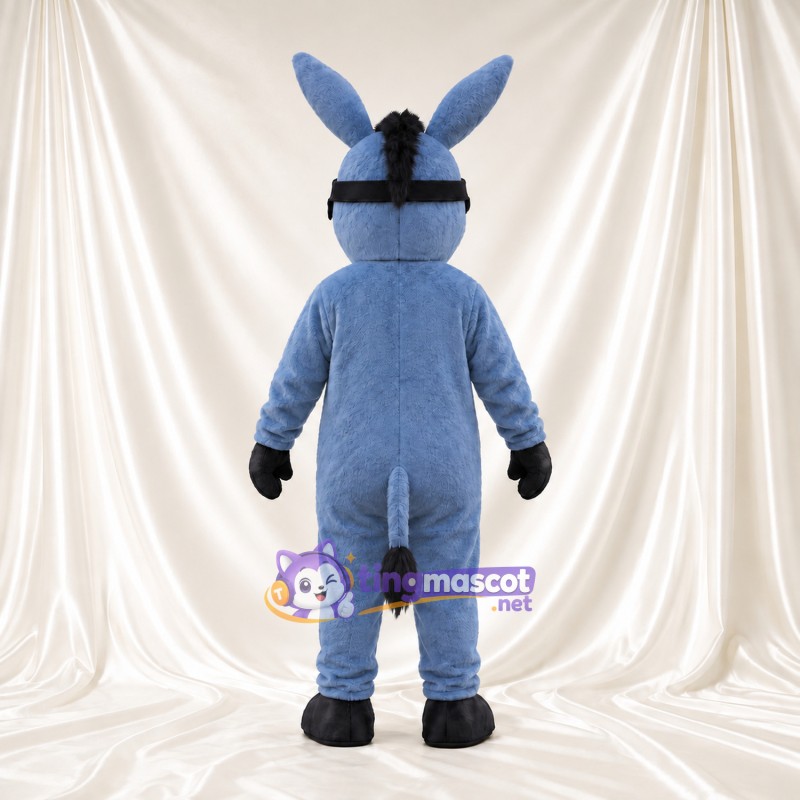 Maskottchenkostüm Esel – blau / grau – Schutzbrille (schwarz); Bauch (weiß) Maskottchenkostüm Esel – blau / grau – Schutzbrille (schwarz); Bauch (weiß)