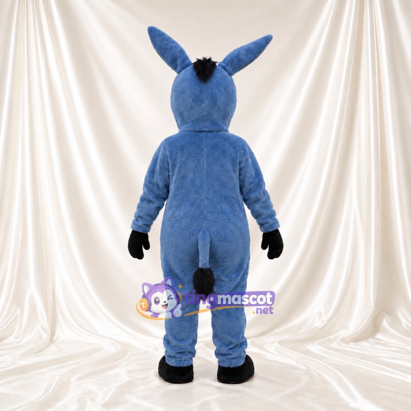 Blue Donkey Mascot Costume - Long Upright Ears and White Belly Blue Donkey Mascot Costume - Long Upright Ears and White Belly