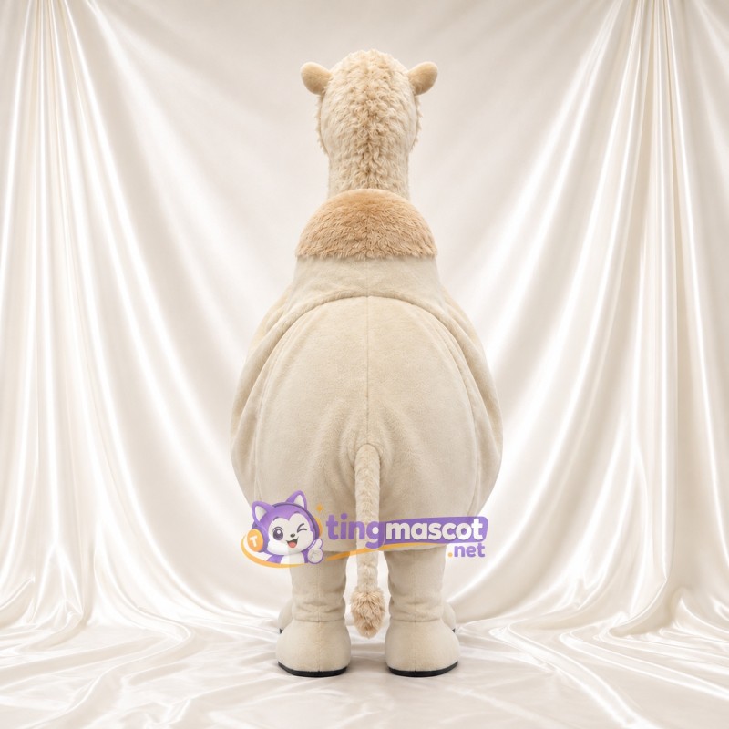 Costume de mascotte Chameau – blanc – Long cou; Corps arrondi Costume de mascotte Chameau – blanc – Long cou; Corps arrondi