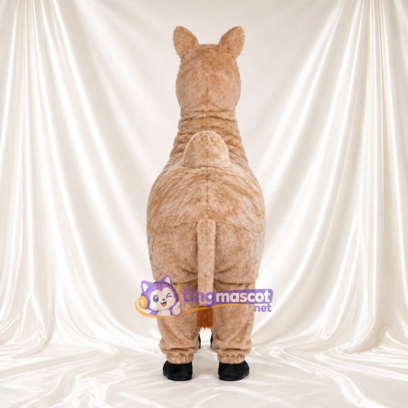 Beige Camel Mascot Costume - Long Neck and Black Hooves Beige Camel Mascot Costume - Long Neck and Black Hooves