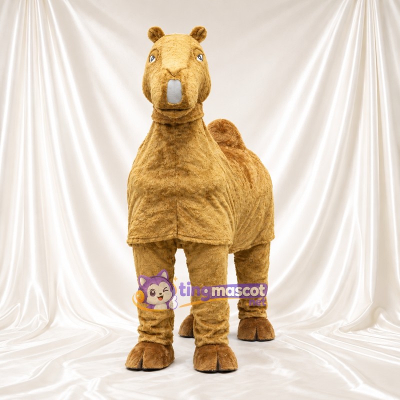 Costume de mascotte Chameau – doré – Museau allongé Costume de mascotte Chameau – doré – Museau allongé