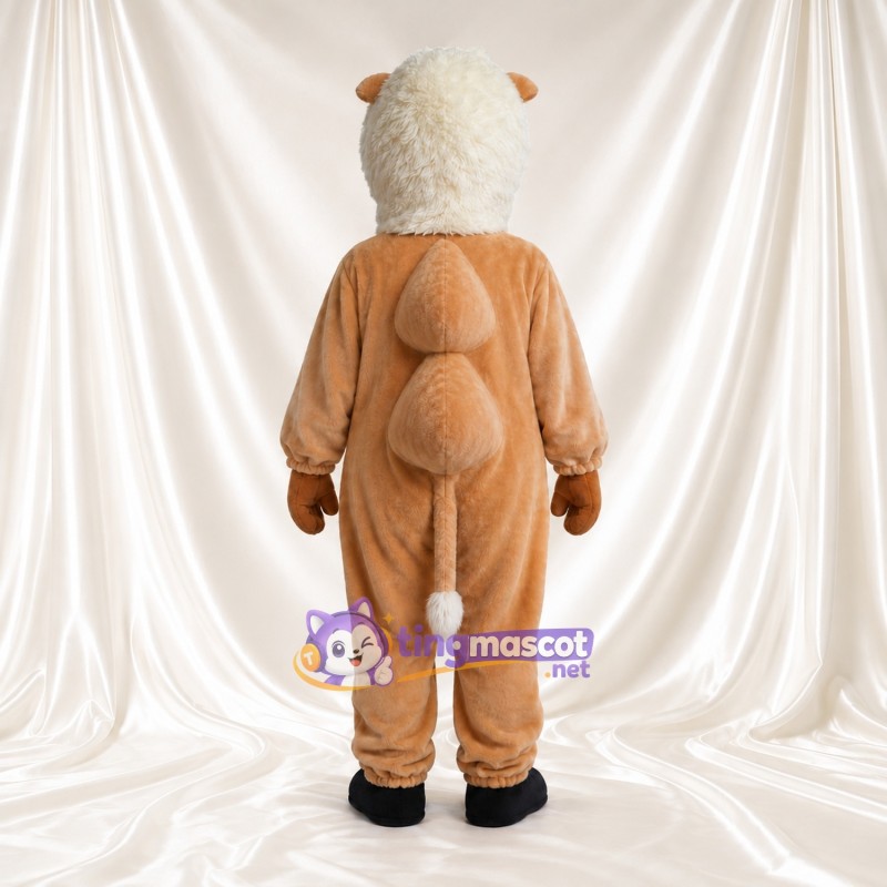 Costume de mascotte Chameau – brun clair – Barbe (blanc); Ventre (crème) Costume de mascotte Chameau – brun clair – Barbe (blanc); Ventre (crème)