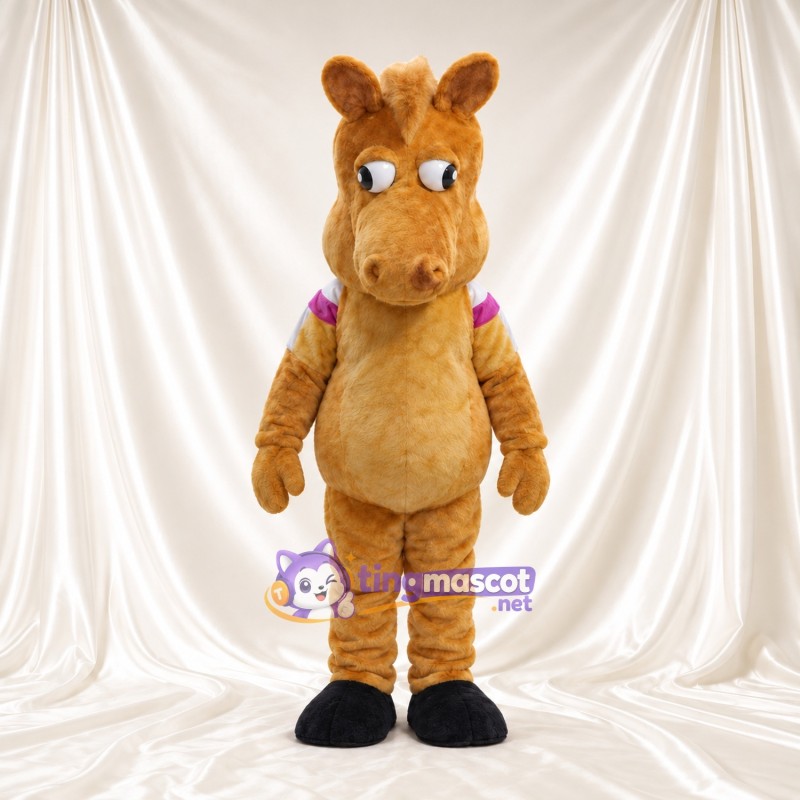 Costume de mascotte Chameau – doré – Ventre Costume de mascotte Chameau – doré – Ventre