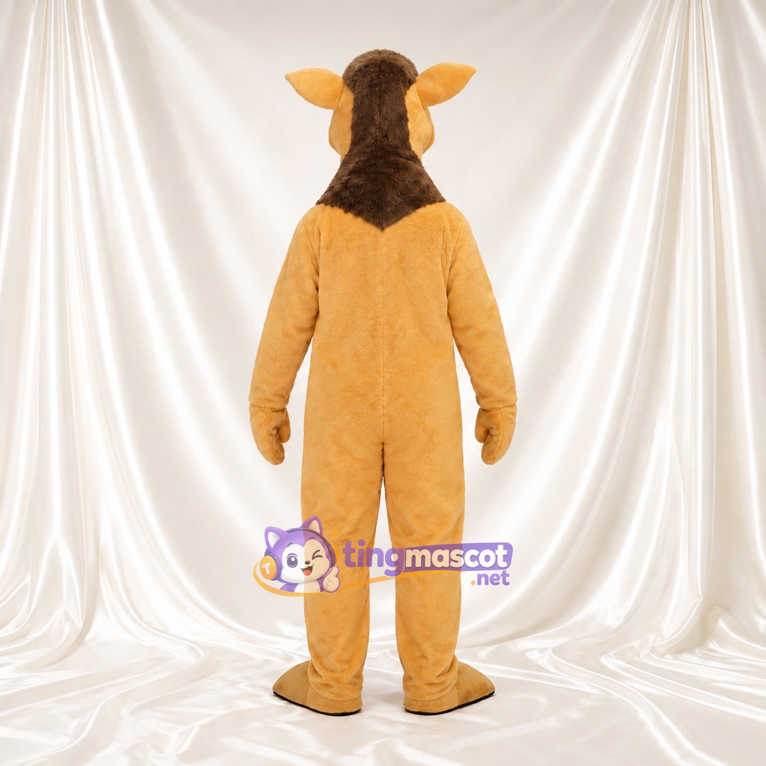 Costume de mascotte Chameau – doré – Ventre; Crinière (court, noir) Costume de mascotte Chameau – doré – Ventre; Crinière (court, noir)