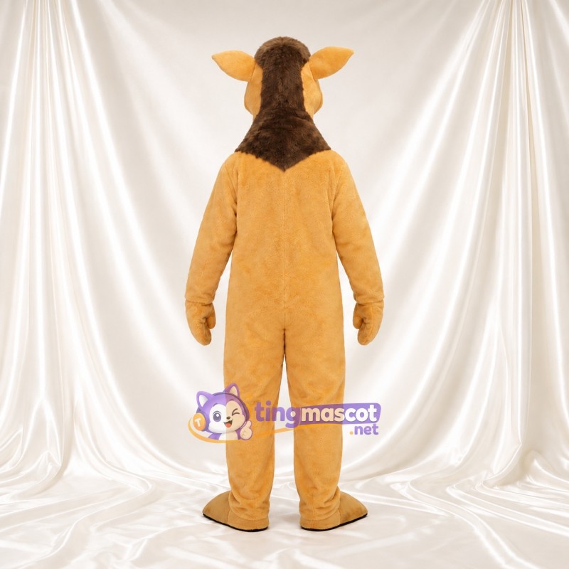 Costume de mascotte Chameau – doré – Ventre; Crinière (court, noir) Costume de mascotte Chameau – doré – Ventre; Crinière (court, noir)