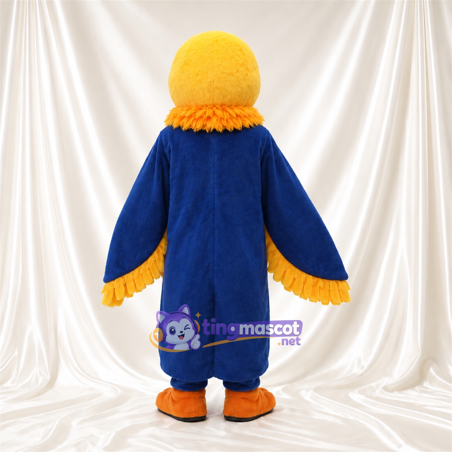 Costume de mascotte Oiseau – bleu / jaune – Tête (jaune); Ailes Costume de mascotte Oiseau – bleu / jaune – Tête (jaune); Ailes