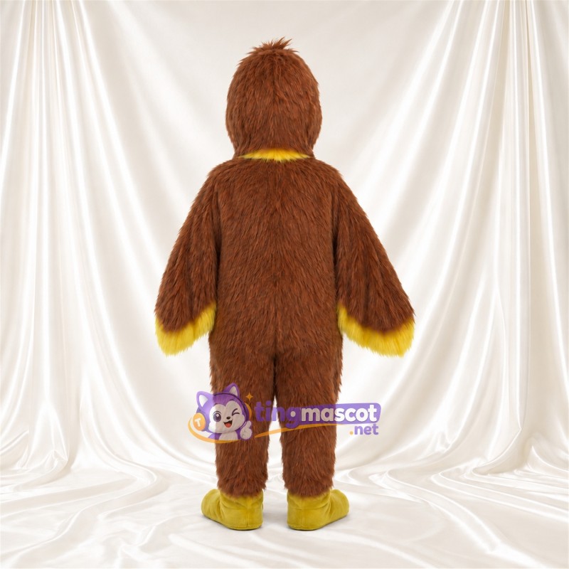 Maskottchenkostüm Habicht – braun – Bauch (gelb); Flügelspitzen Maskottchenkostüm Habicht – braun – Bauch (gelb); Flügelspitzen