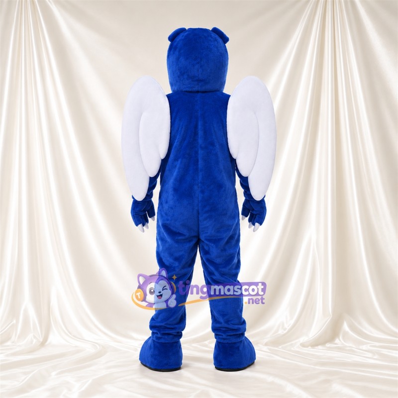 Maskottchenkostüm Adler – blau – Bauch (weiß); Flügel