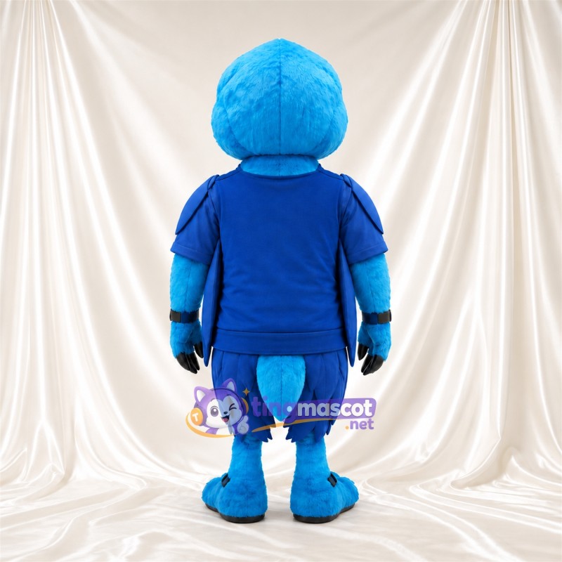 Maskottchenkostüm Adler – blau – Poloshirt (marineblau); Beine (blau, mit Federn) Maskottchenkostüm Adler – blau – Poloshirt (marineblau); Beine (blau, mit Federn)