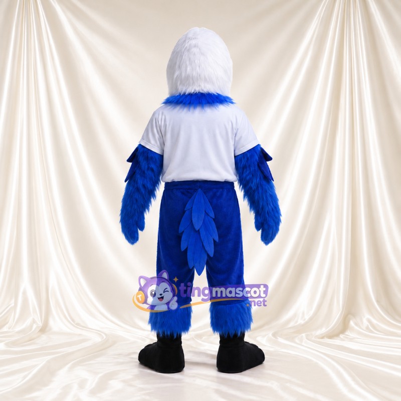Maskottchenkostüm Rabe – blau – T-Shirt (weiß); Schnabel (schwarz) Maskottchenkostüm Rabe – blau – T-Shirt (weiß); Schnabel (schwarz)