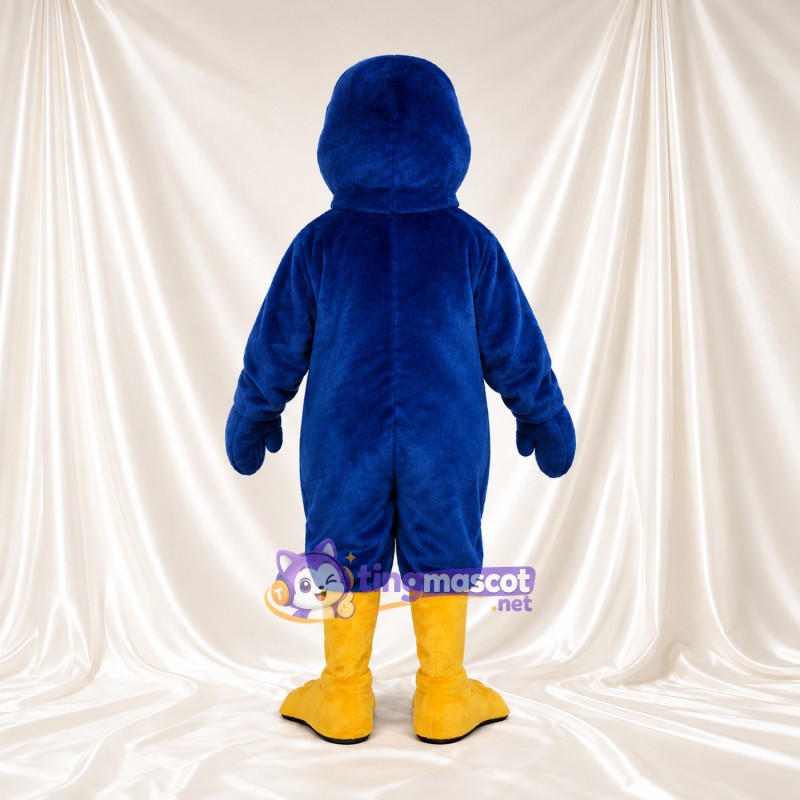 Costume de mascotte Aigle – bleu foncé – Bec (jaune); Pieds (jaune) Costume de mascotte Aigle – bleu foncé – Bec (jaune); Pieds (jaune)