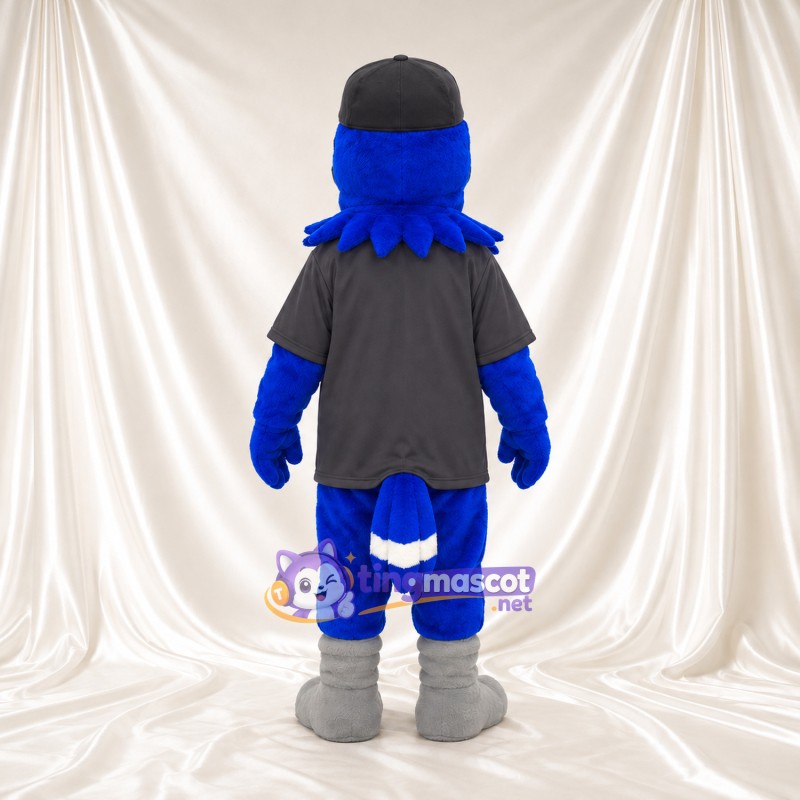 Costume de mascotte Geai bleu – selon la photo – Casquette (noir); T-shirt (gris) Costume de mascotte Geai bleu – selon la photo – Casquette (noir); T-shirt (gris)