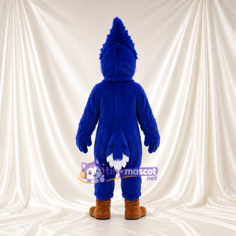 Costume de mascotte Geai bleu – selon la photo – Huppe (haut, pointu); Ventre (blanc) Costume de mascotte Geai bleu – selon la photo – Huppe (haut, pointu); Ventre (blanc)