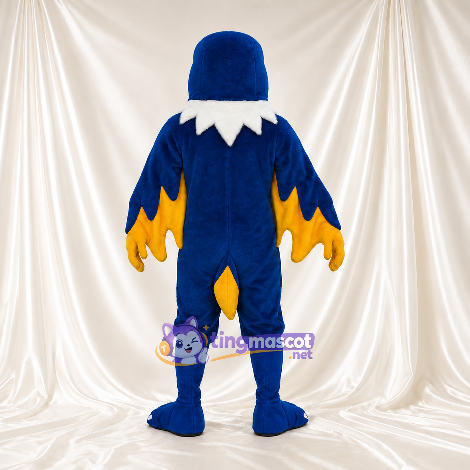 Costume de mascotte Aigle – bleu – Cou (blanc); Torse (jaune) Costume de mascotte Aigle – bleu – Cou (blanc); Torse (jaune)