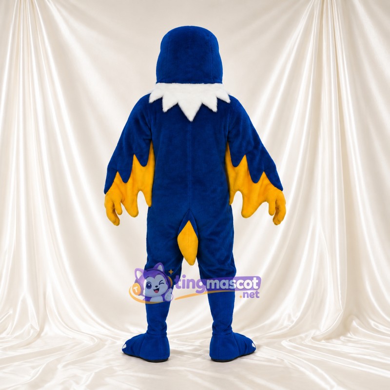 Costume de mascotte Aigle – bleu – Cou (blanc); Torse (jaune) Costume de mascotte Aigle – bleu – Cou (blanc); Torse (jaune)